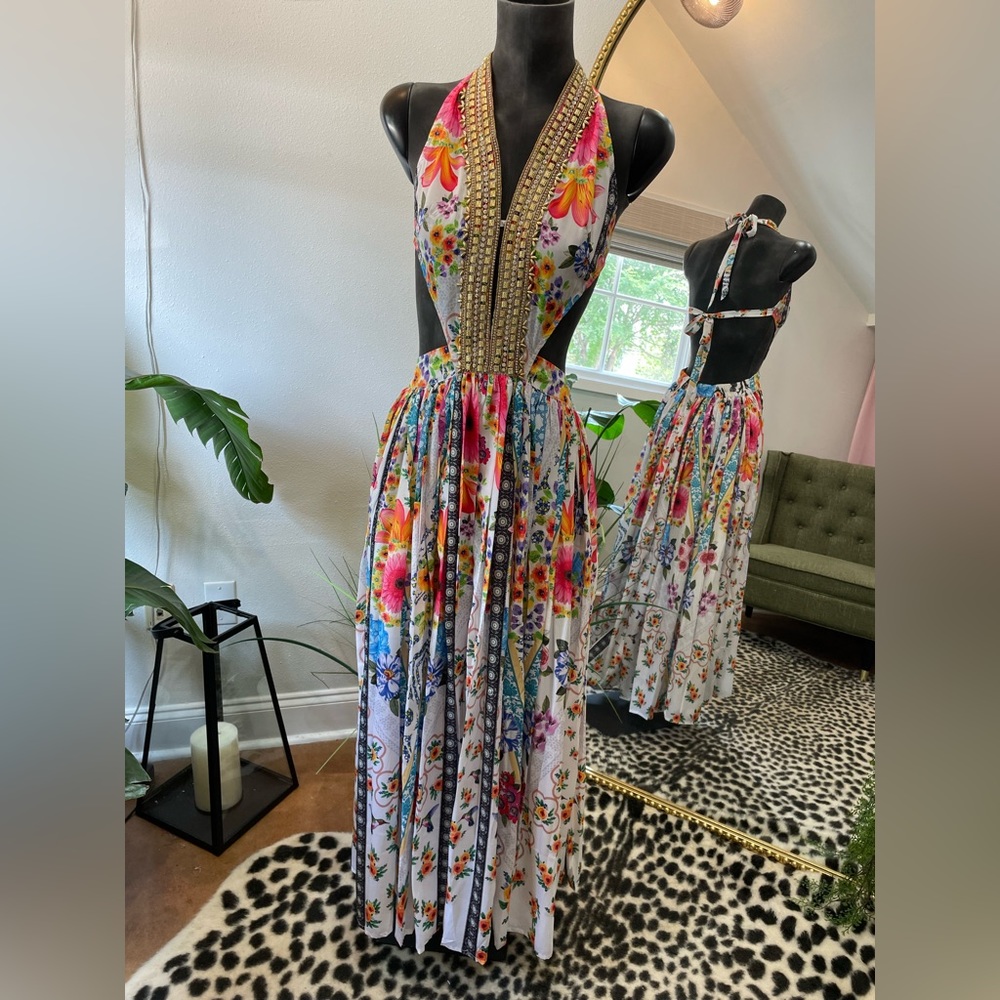 Colorful boho maxi dress
